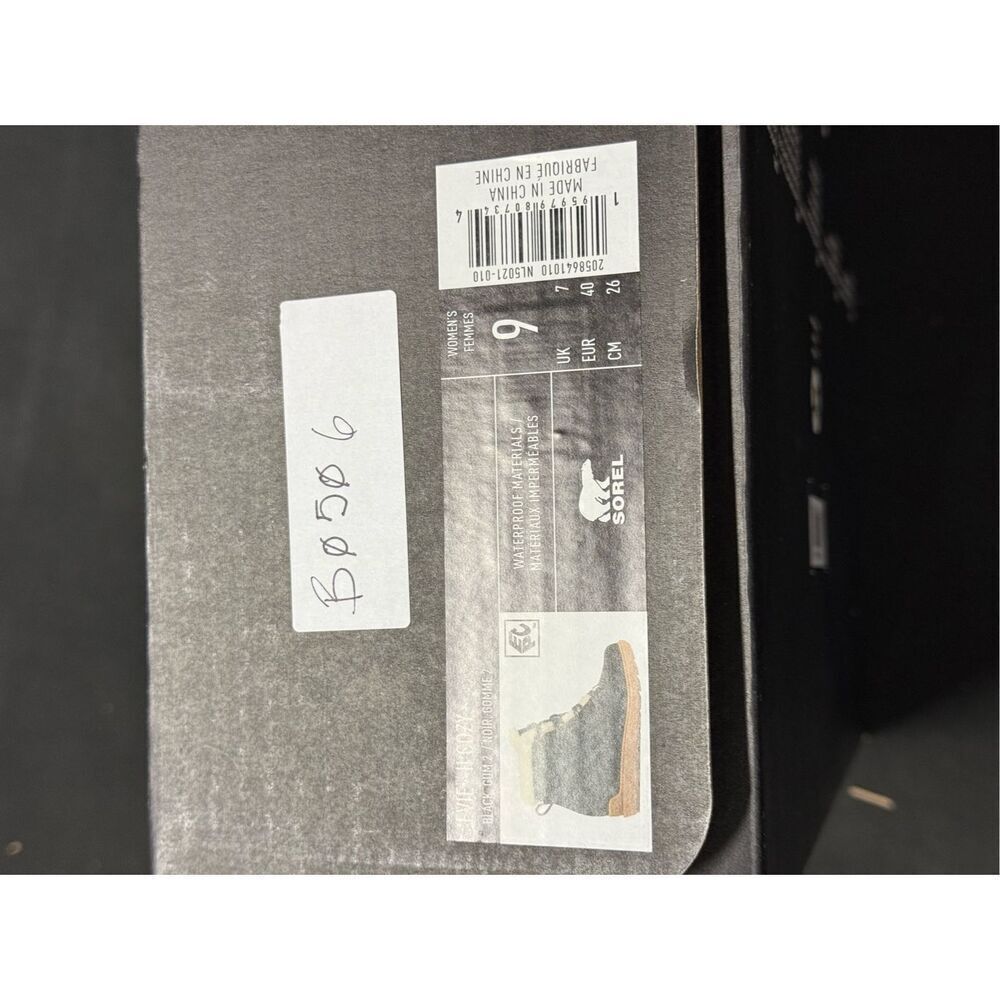New Sorel Evie II Cozy Black Gum Boots 9 - Picture 6 of 6